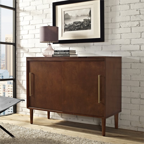 Crosley Everett Media Console Table in Mahogany