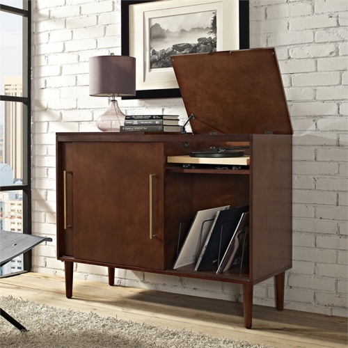 Crosley Everett Media Console Table in Mahogany