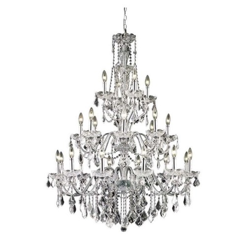 ELEGANT LIGHTING  St. Francis 36" 24 Light Royal Crystal Chandelier