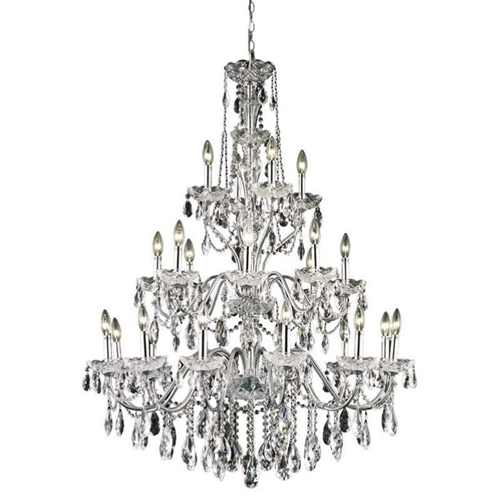 ELEGANT LIGHTING  St. Francis 36" 24 Light Royal Crystal Chandelier