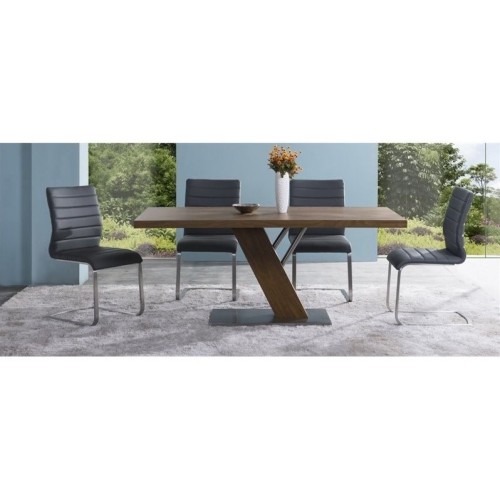 Armen Living Contemporary Plastic Side Chair - Set of 2 - Grey