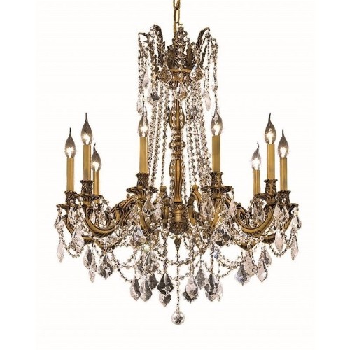 ELEGANT LIGHTING  Rosalia 28" 10 Light Royal Crystal Chandelier