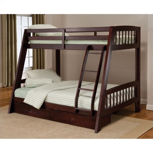 Hillsdale Rockdale Twin Over Full Set Traditional Bunk Bed Twin Single Espresso