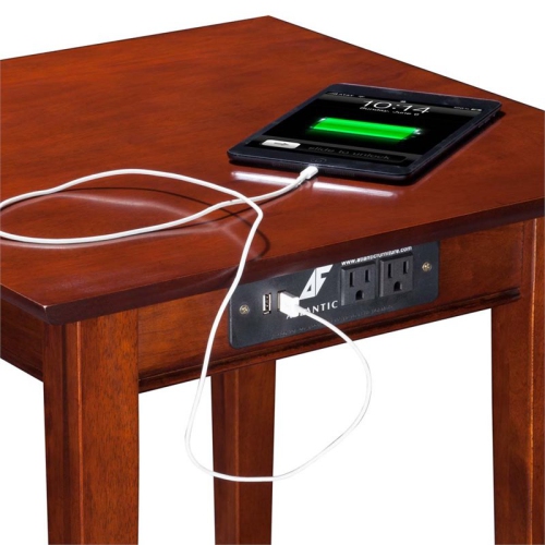 AFI Shaker Charger End Table in Walnut