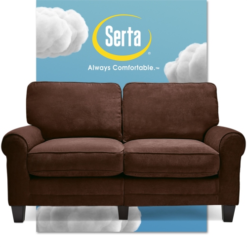 Serta RTA Copenhagen Collection 61" Loveseat in Rye Brown