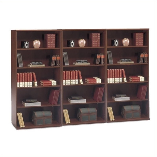 BBF  Bush Business Furniture Series C 5 Shelf Wall Bookcase In Hansen Cherry
