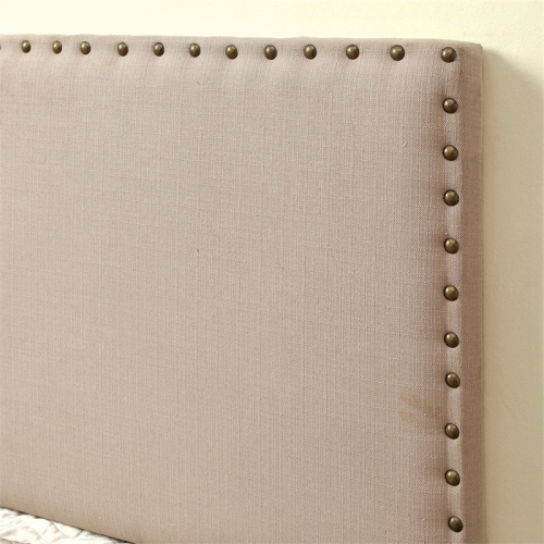 Furniture of America Manetta Fabric Upholstered Full/Queen Headboard in Ivory