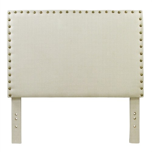 Furniture of America Manetta Fabric Upholstered Full/Queen Headboard in Ivory
