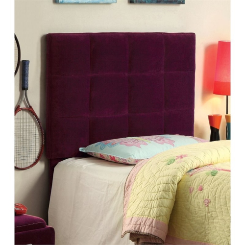 FURNITURE OF AMERICA  Hellan Fabric Upholstered Twin Headboard In Purple