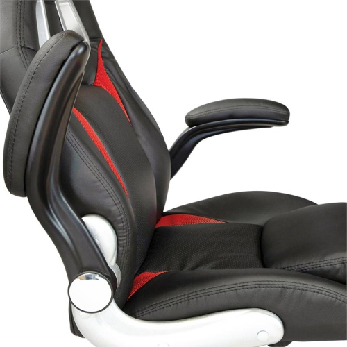 Furniture of America Trevor Faux Leather Adjustable Office Chair in Black