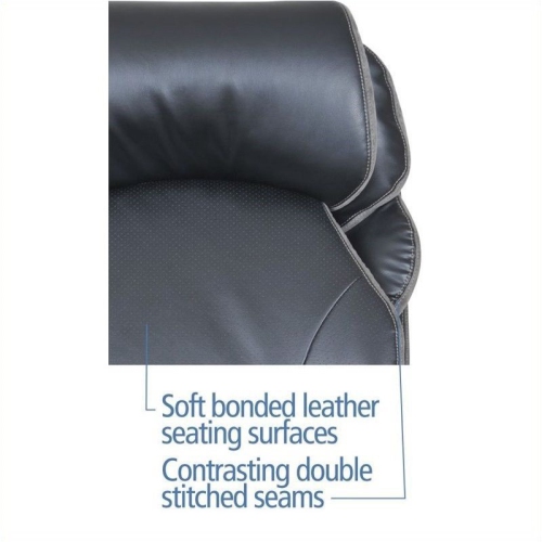 Pemberly Row Executive Office Chair in Multi-Tone Bliss Black