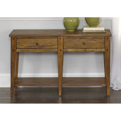 LIBERTY FURNITURE  Lake House Medium Sofa Table In Brown
