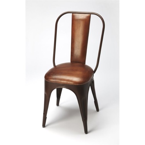 BUTLER SPECIALTY  Industrial Chic Dining Chair In Brown