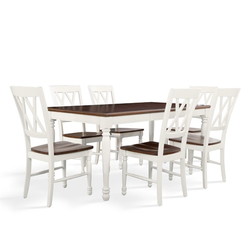 CROSLEY FURNITURE  Shelby 7 Piece Dining Set In In White