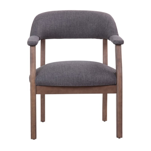 Boss Refined Rustic Accent Chair in Slate Gray Commercial Grade Linen