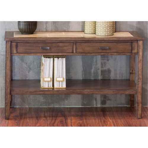 LIBERTY FURNITURE Mesa Valley Medium Brown Sofa Table