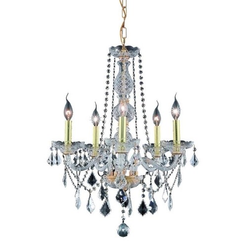 ELEGANT LIGHTING  Verona 21" 5 Light Royal Crystal Chandelier