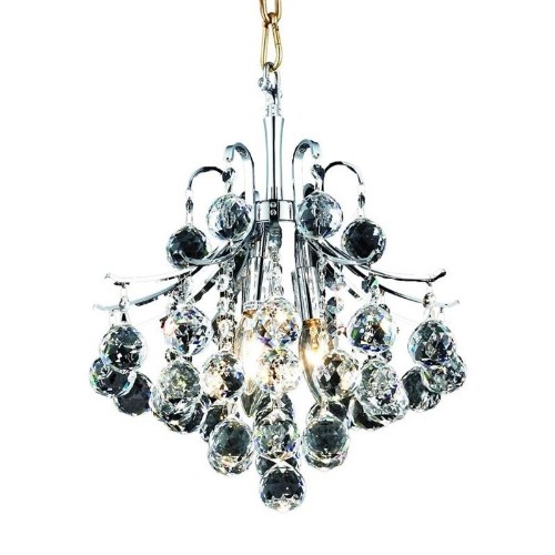 Elegant Lighting Toureg 12" 3 Light Royal Crystal Chandelier