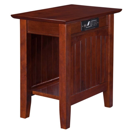 AFI  Nantucket Charger Chair Side Table In Walnut