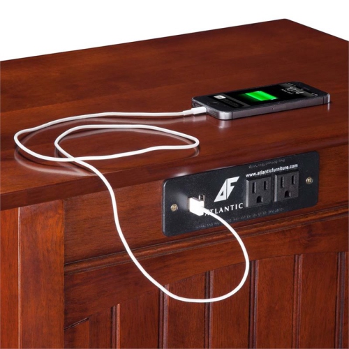 AFI Nantucket Charger Chair Side Table in Walnut