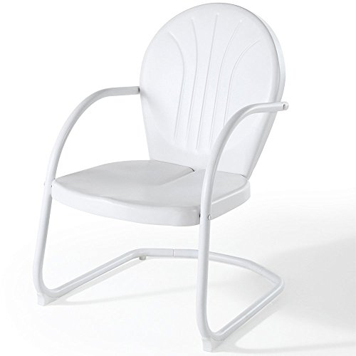 Crosley Griffith 3 Piece Metal Patio Conversation Set in White