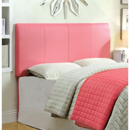 FURNITURE OF AMERICA  Mevea Faux Leather Full/queen Panel Headboard In In Pink