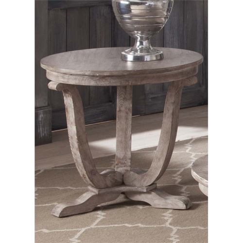 LIBERTY FURNITURE Greystone Mill Light Gray End Table