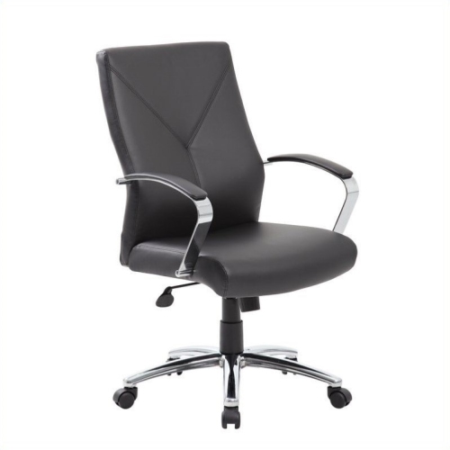 BOSS OFFICE PRODUCTS Boss Office Leatherplus Executive Office Chair In Black