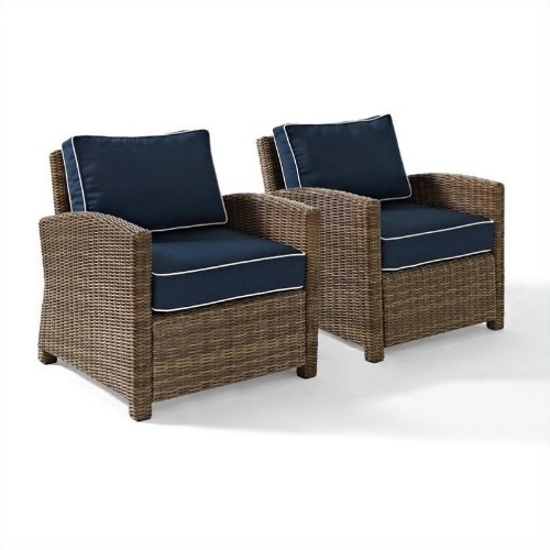 Crosley Furniture Bradenton 2 Piece Outdoor Wicker Seating Set