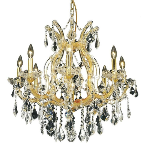 ELEGANT LIGHTING  Maria Theresa 26" 9 Light Royal Crystal Chandelier