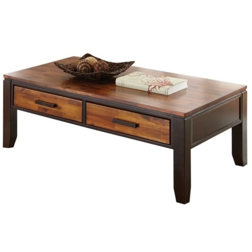 Abaco Rectangular Two Tone Cherry Wood Finish Coffee Table