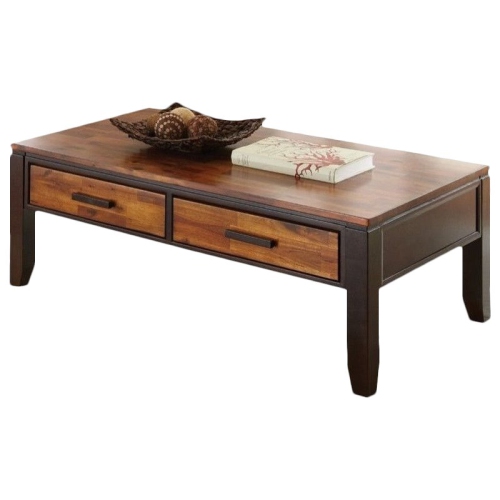 Abaco Rectangular Two Tone Cherry Wood Finish Coffee Table