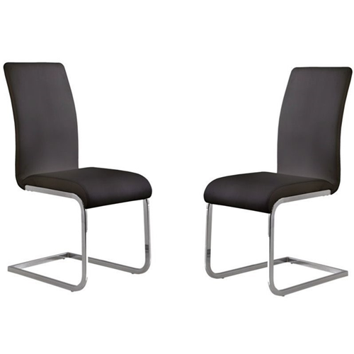 Armen Living Modern Parsons Chair - Set of 2 - Black