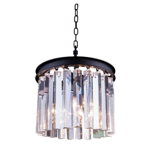 ELEGANT LIGHTING  Sydney 12" 3 Light Royal Crystal Chandelier