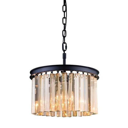 ELEGANT LIGHTING  Sydney 16" 3 Light Royal Crystal Chandelier