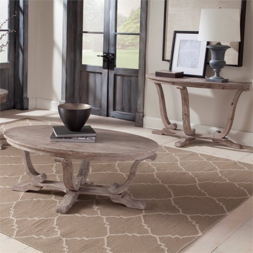 Greystone Mill Light Gray Sofa Table