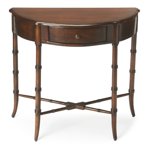 BUTLER SPECIALTY  Plantation Cherry Demilune Console Table In In Brown