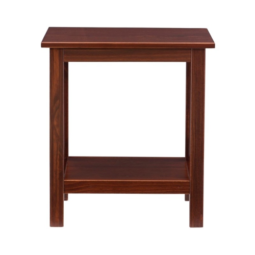 Table de bout en pin massif Titian Linon, brun tabac