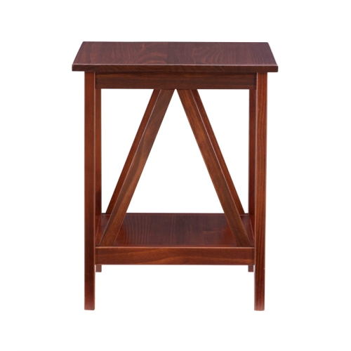 Table de bout en pin massif Titian Linon, brun tabac