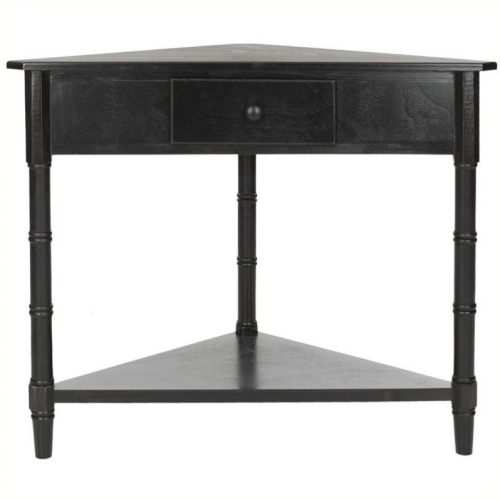 SAFAVIEH  Gabe Wood Corner Table In Black