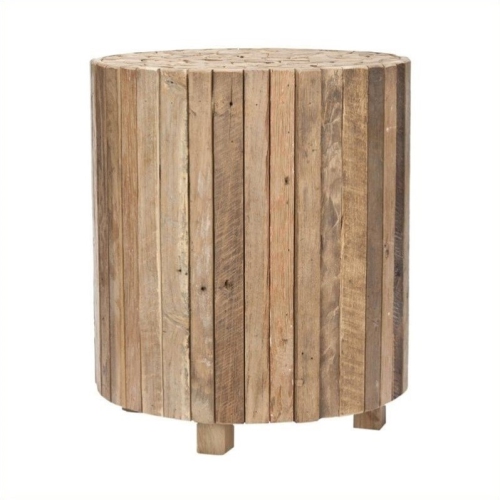 SAFAVIEH  Reese Teak Round End Table In Brown