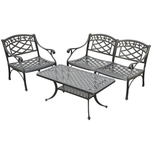 Crosley Sedona 3 Piece Aluminum Patio Sofa Set In Black Best Buy Canada