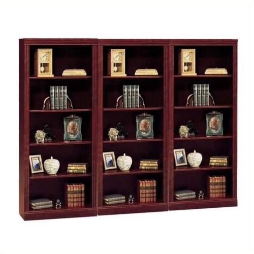 BUSH  Furniture Saratoga 5 Shelf Wall Bookcase In Harvest Cherry