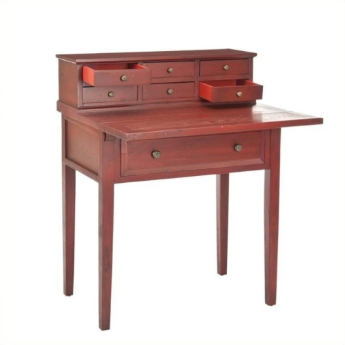SAFAVIEH  Piper Cherry Fold-Down Desk In Cherry And Oak
