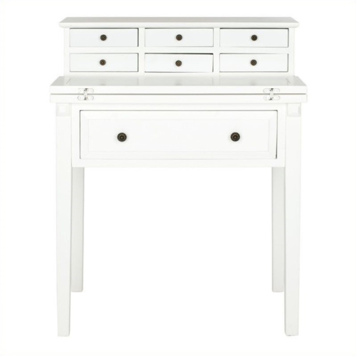 SAFAVIEH  Abigail Pine Wood Desk In In White