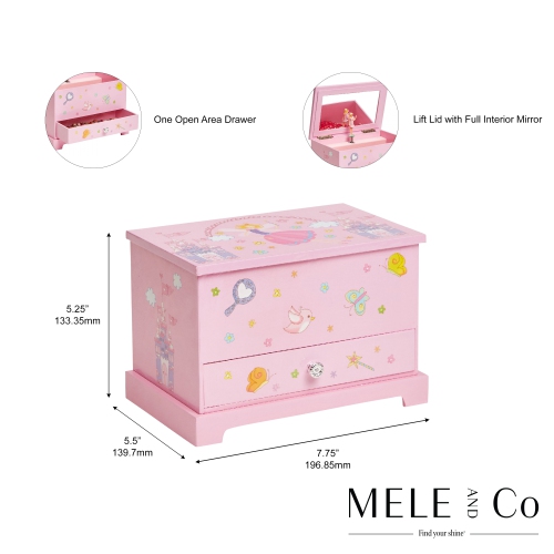Mele Kerri Girl's Musical Ballerina Jewelry Box