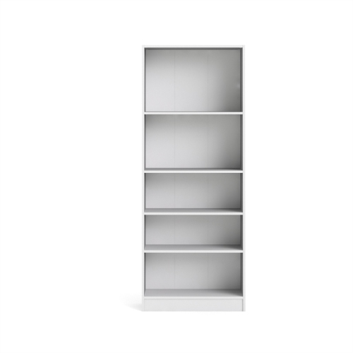 Tvilum Element Tall Wide 5 Shelf Bookcase in White