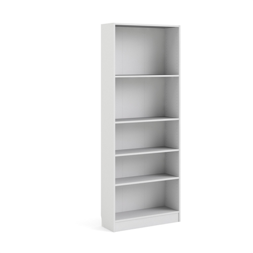 Tvilum Element Tall Wide 5 Shelf Bookcase in White
