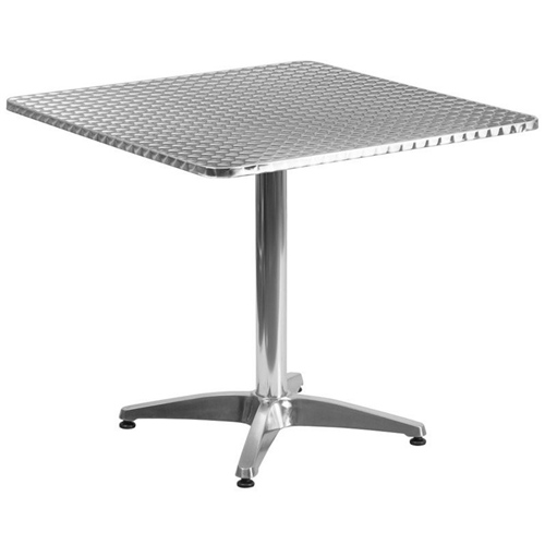 FLASH FURNITURE  Aluminum 31.5" Square Bistro Table Great Tables