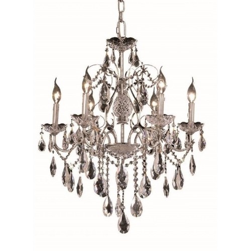 Elegant Lighting St. Francis 24" 6 Light Royal Crystal Chandelier